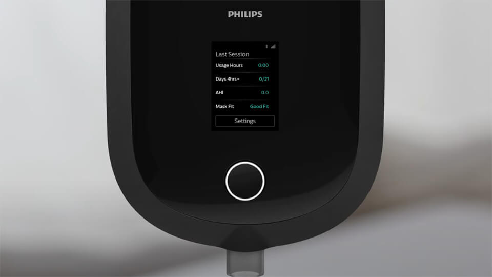 Μενού και λειτουργίες άνεσης του DreamStation 2 CPAP Αdvanced της Philips